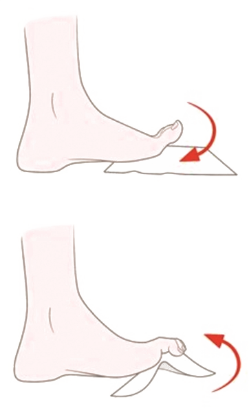 脚趾抓毛巾训练