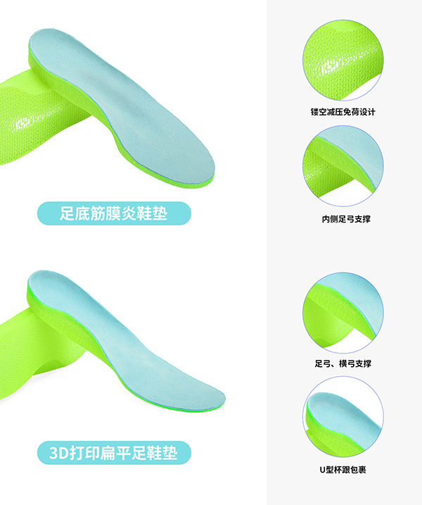 鞋垫排版-足底筋膜炎、扁平足